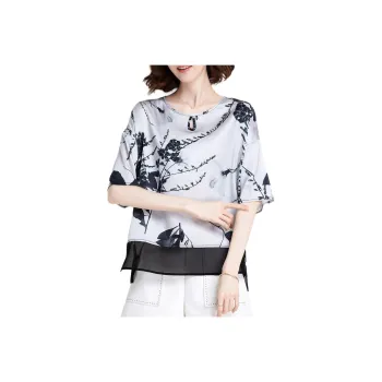 JINJU T Shirts Women's Silver
