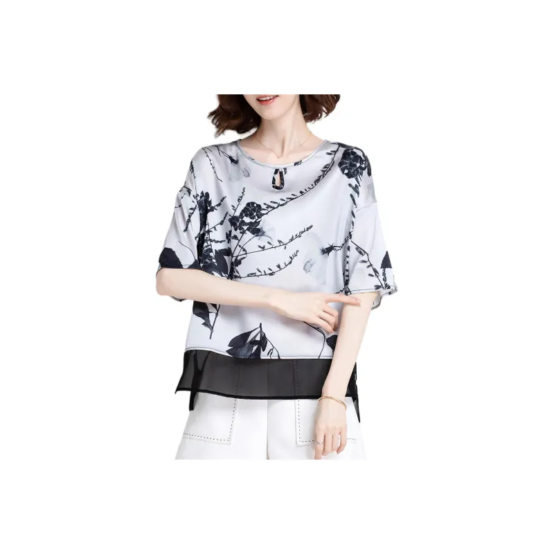 JINJU T Shirts Women's Silver-0