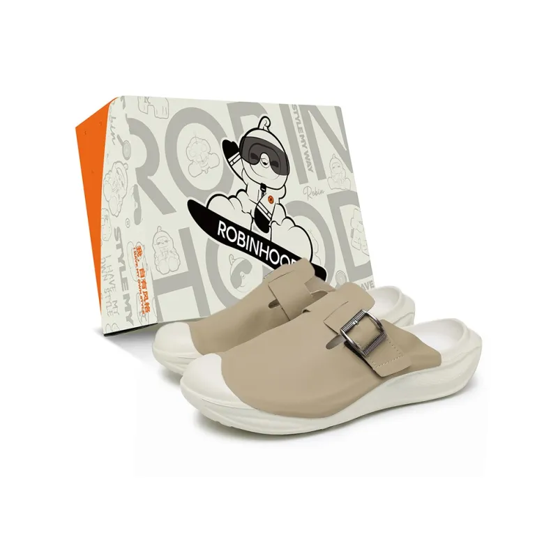 ROBINHOOD Cut Out Odor Resistant Abrasion Resistant Slip Resistant Antibacterial Closed Toe Slippers Men's Box Included-6