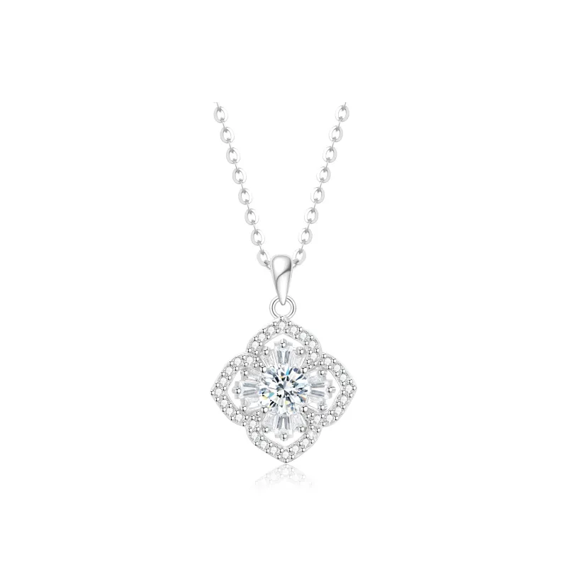 Lao Feng Xiang S925 Silver Necklaces Women's-0