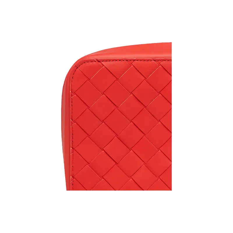 Bottega Veneta Cow Leather Clutch Men's Tomato Red-2