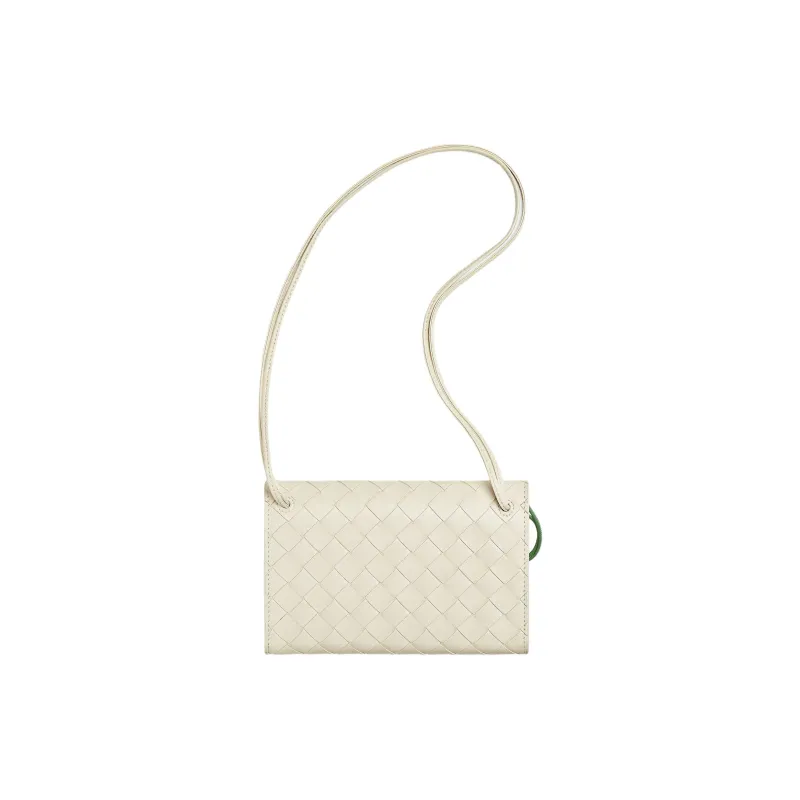 Bottega Veneta Andiamo Series Sheepskin Shoulder Bag Women's Sea Salt Color-1