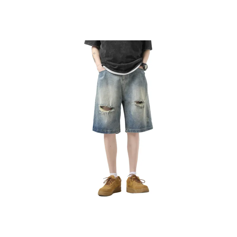 BAGE Denim Shorts Unisex-4