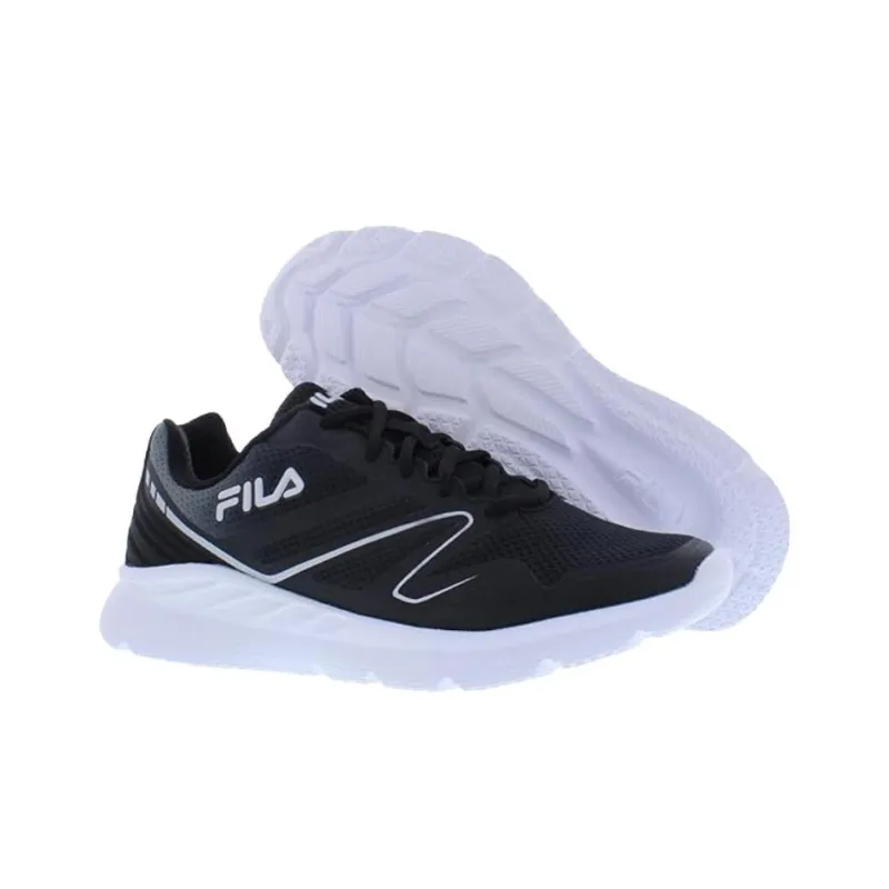 FILA Memory Panorama 8 Anti Slip Wear Resistant Low Top Running Shoes Men's Black-3