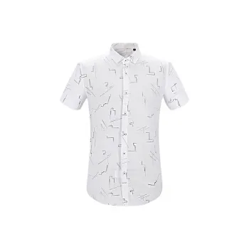 ARTSDON Shirts Men Bleached Pattern