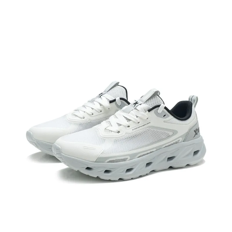 XTEP Cushioning, Breathable, Slip Resistant Low Top Outdoor Shoes Men's Sail White Tru Gray-2