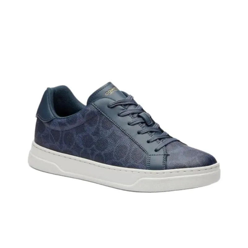 COACH High Line Low Top Skateboard Shoes Women's Blue-2
