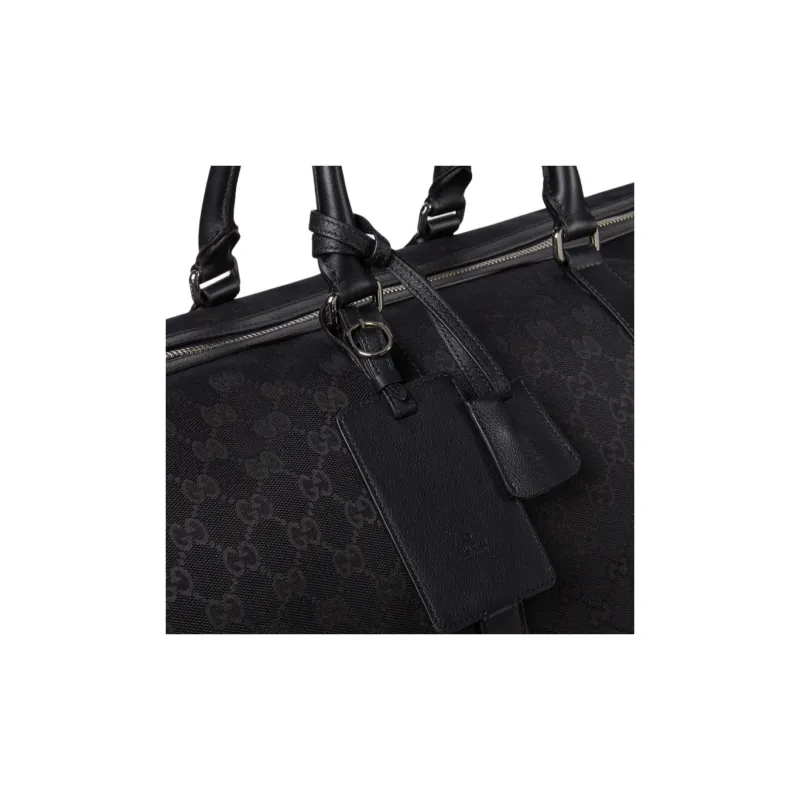 GUCCI Canvas Bag Travel Bag Men's Black-2