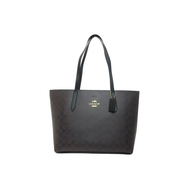 COACH Avenue Canvas With Leather Tote Bag, Shopping Bag, Handbag, Shoulder Bag Women's-3