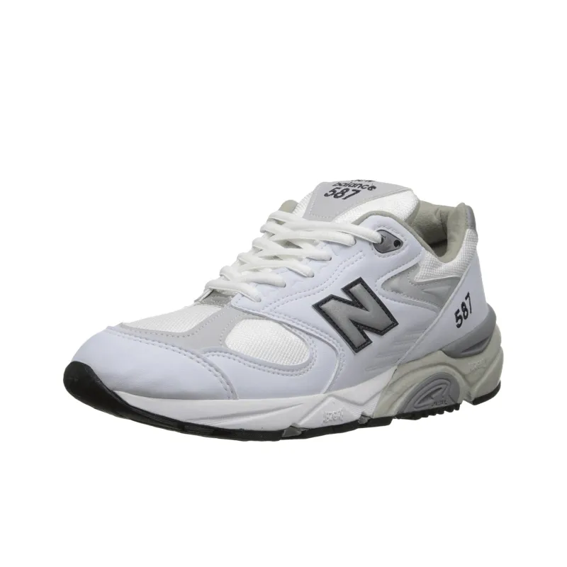 New Balance Anti Slip Wear Resistant Low Top Running Shoes Women's White Gray-2