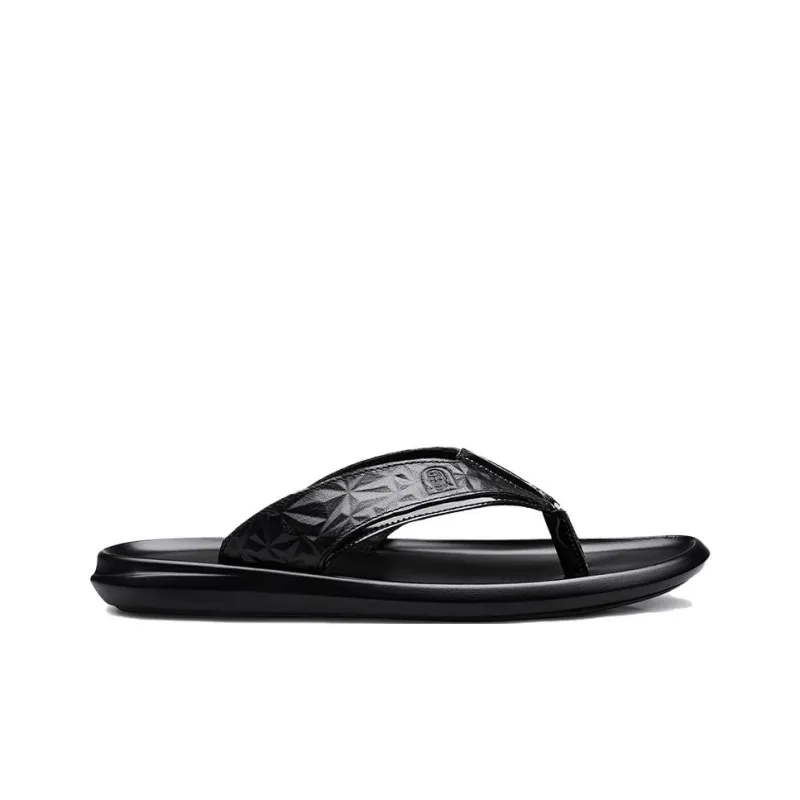 LAORENTOU Rubber Sole Flip Flops Men's Black-1