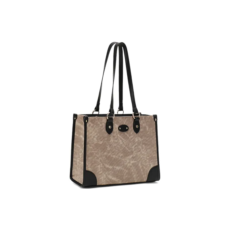 COMELY Synthetic Leather Tote Bag, Shopping Bag, Handbag, Shoulder Bag Regular Women's Ink Black-2