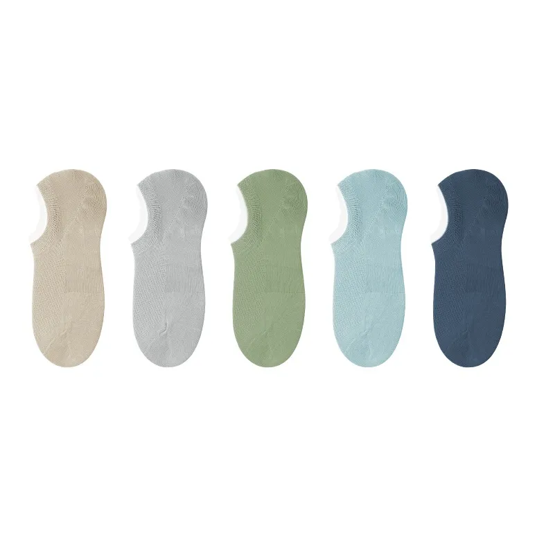 LIANGPU No Show Socks Men's 5 Pack Gift Box Set-11
