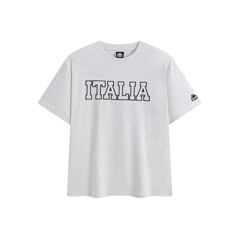 Kappa 1916 Series T Shirt Unisex Light Feather Heather Gray-0