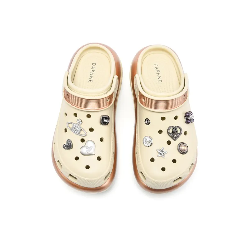 DAPHNE Clogs Women's Khaki Gold-2