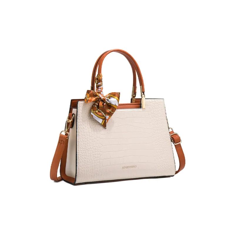 Joy&Mario Synthetic Leather Crossbody Handbag Women's Ivory-0