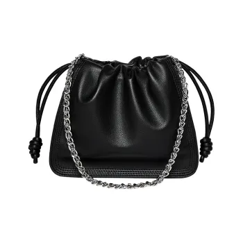 Narandu Cow Leather Chain Bag, Shoulder Bag, Cloud Bag, Shoulder Bag Women's Milk Tea/Napoléon Apricot/Black