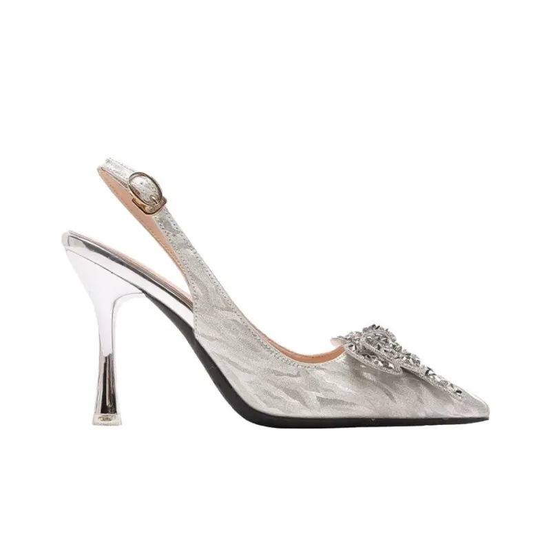 Zomila Slim Heel High Heels Women's Silver-1