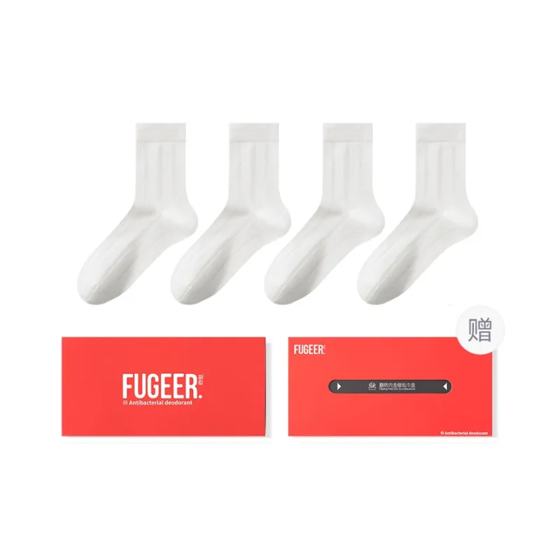 FUGEER Mid Calf Socks Men's Gift Box Combination-20