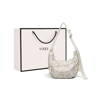 VINEY Fabric Shoulder Bag, Crossbody Bag Regular Women's Ecru