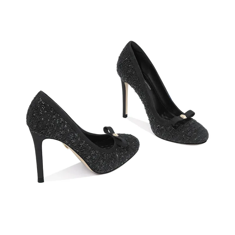 Lily Wei Slim Heel High Heels Women's Black-3