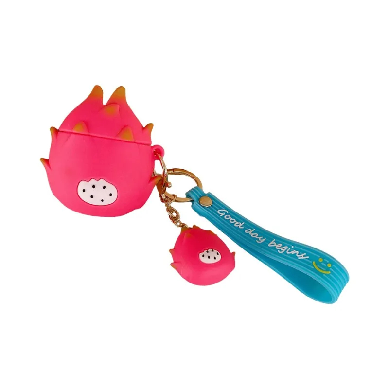 Baohuguang Compatibility Apple AirPods 3/1/2/Pro Silicone Minimalist Style Fashion Parody Dragon Fruit Headphone Cases-4