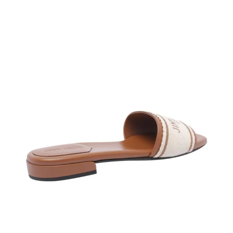 Jimmy Choo Slide Slippers Women's Brown-3