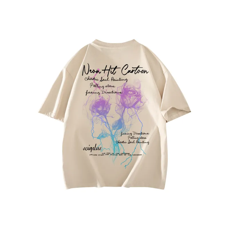 SOIE T Shirts Unisex Light Beige Apricot-0