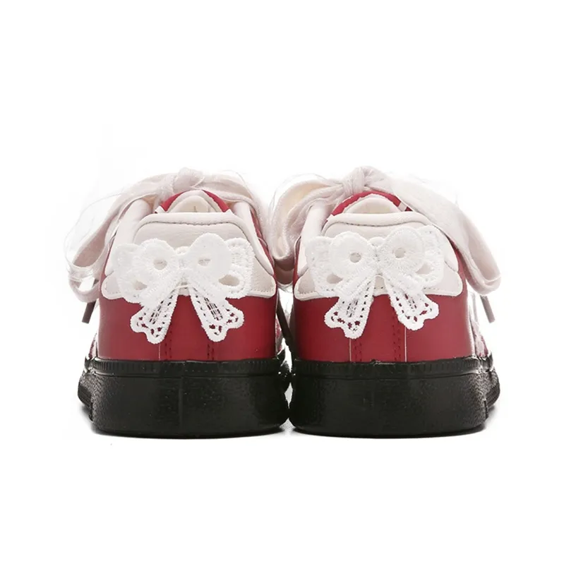 The New Age Family Low Top Skateboard Shoes Women's Red-3