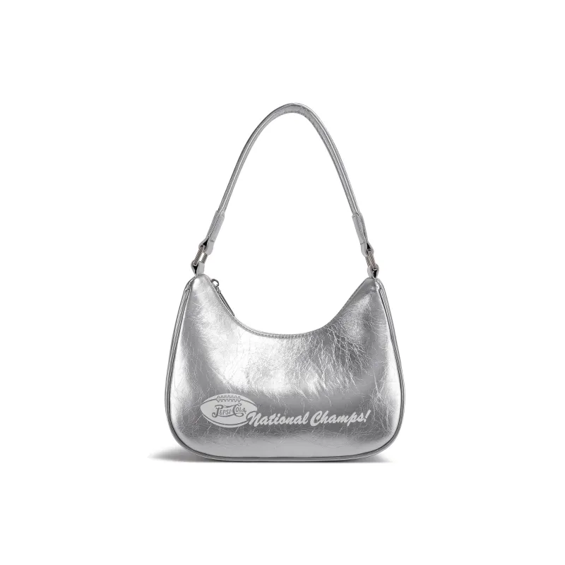 Pepsi PU Shoulder Bag Women's Denim Blue/Silver-6