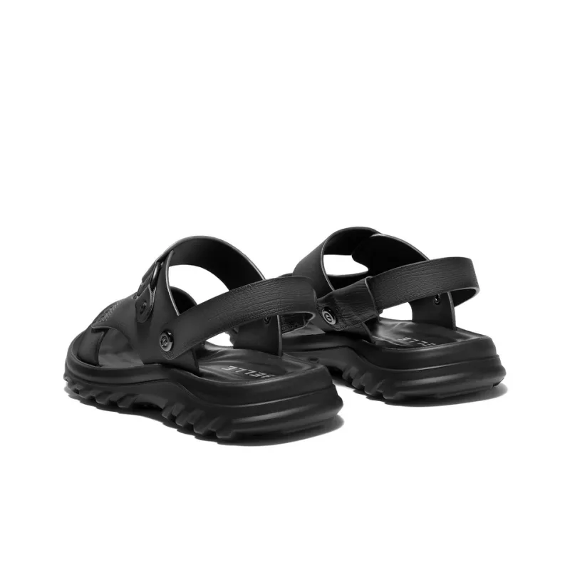 BELLE Beach Sandals Men Black, Gray-3