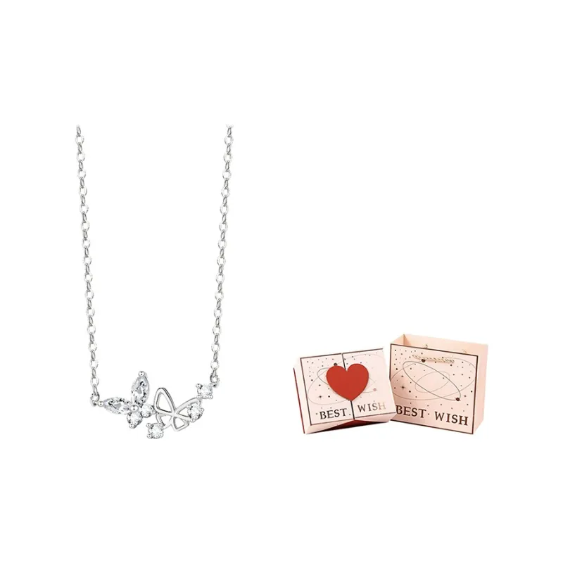 Peach Blossom Radiance S925 Silver Necklaces Women's-4