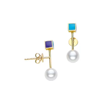 Andaozi Pearl Stud Earrings Women's