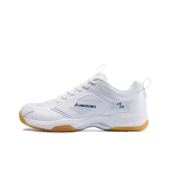 Kawasaki Cushioning Slip Resistant Coverage Low Top Badminton Shoes Unisex White Blue