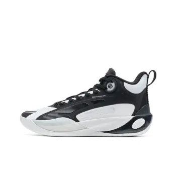 XTEP Abrasion Resistant Anti Rollover Slip Resistant Low Top Basketball Shoes Men's Black White