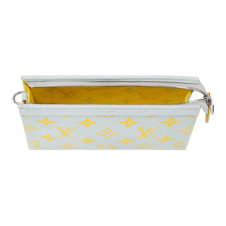 LOUIS VUITTON Gaston Canvas Bag Wallet, Crossbody Bag, Shoulder Bag Men's Gray & Yellow-3