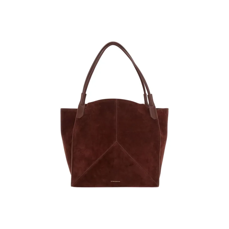 Victoria Beckham Patchwork Design Tote Bag, Shopping Bag, Handbag Women's Brown-0