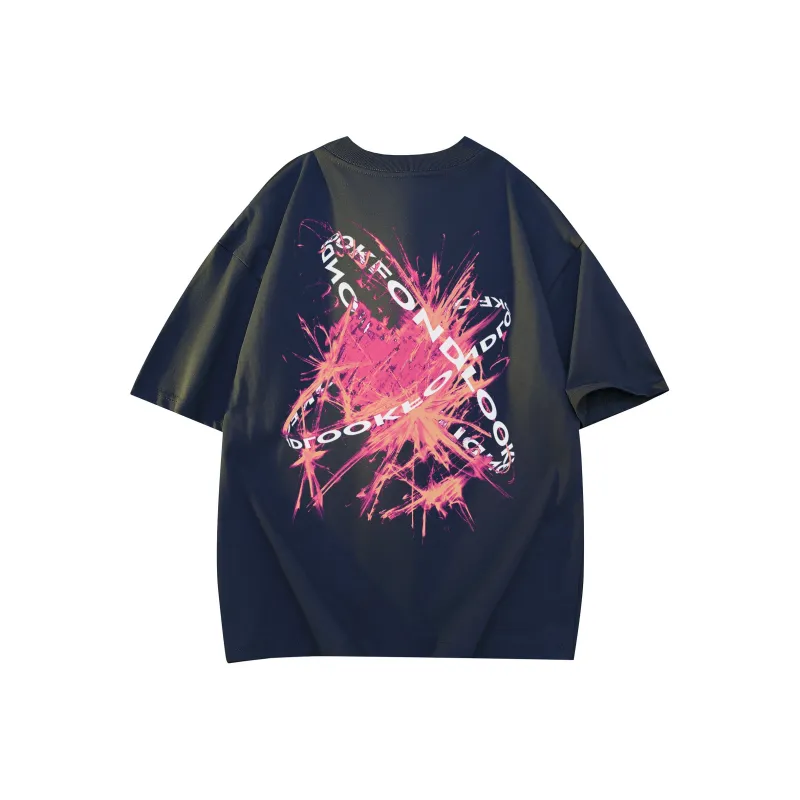FONDLOOK T-Shirts Unisex Navy Blue-0