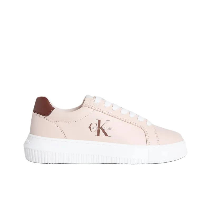 CKJ CALVIN KLEIN JEANS Low Top Skateboard Shoes Women's Pink-1