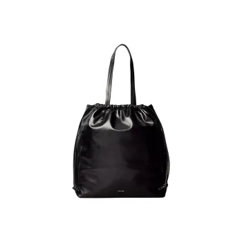 CALVIN KLEIN Artificial Leather Bucket Bag, Handbag, Shoulder Bag Tubas Women's Black