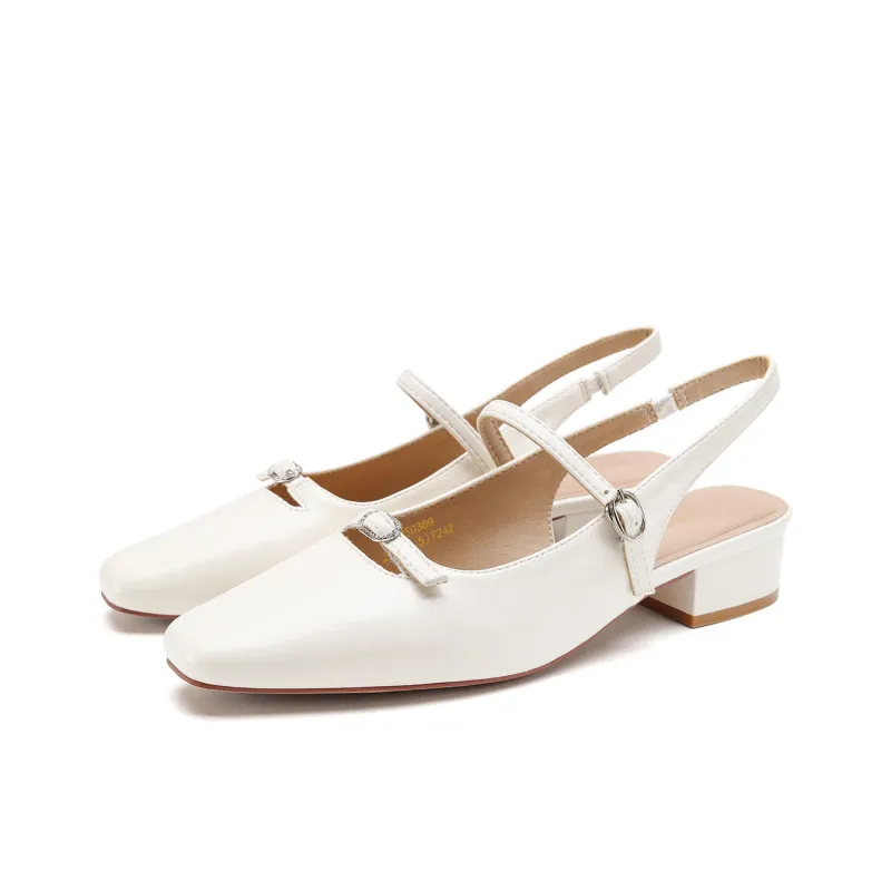 FOXER Block Heel High Heels 3.7CM Women's-0
