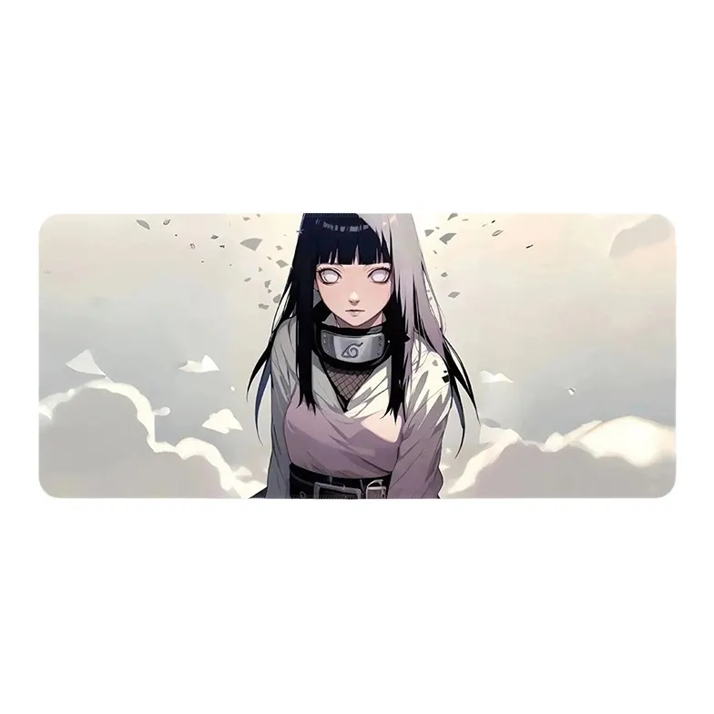 DANYIN Premium Black Hinata Hyuga Naruto Extra Large Anime Esports Office Computer Keyboard Thick Table Mats Mouse Pads-7