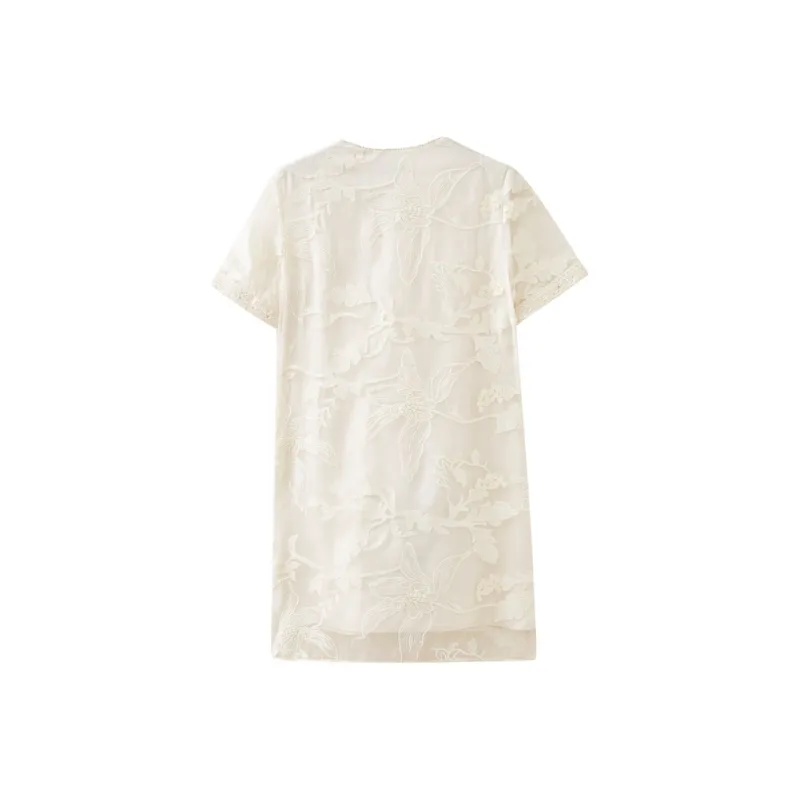 SHUIYUNJIAN Short Sleeved Dress Women's-1