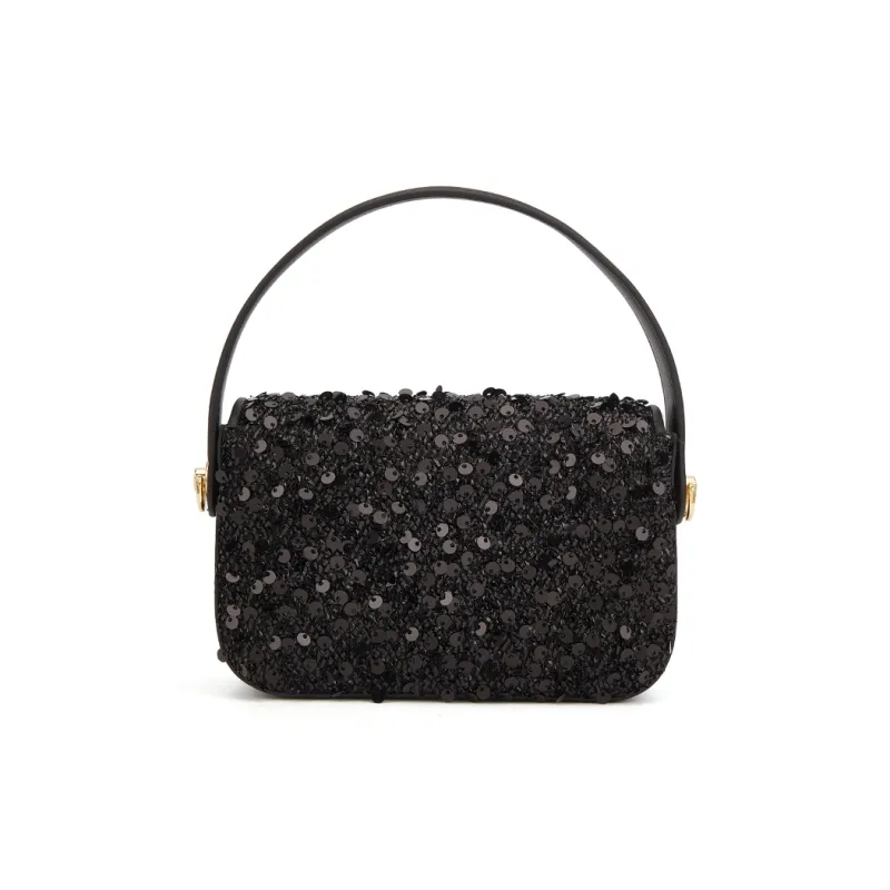 ELLE Fabric Handbag Regular Women's Black/Pink-2