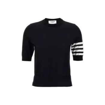THOM BROWNE Stripes Fine knit T shirt