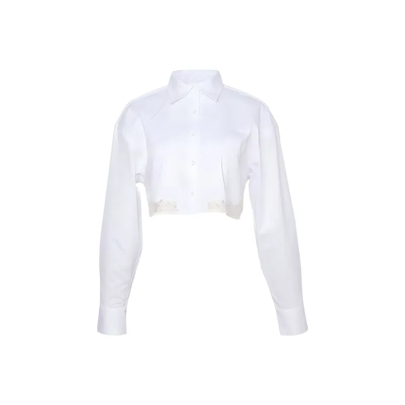 Fleur Du Mal Poplin Cropped Shirt-0