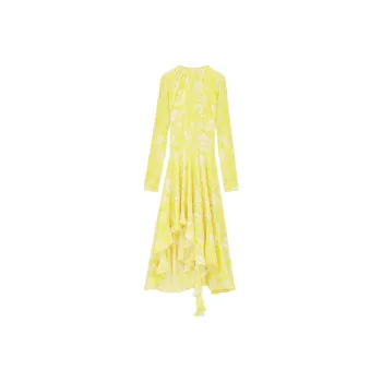 Alexander McQueen Long Sleeved Dress Women's Yellow