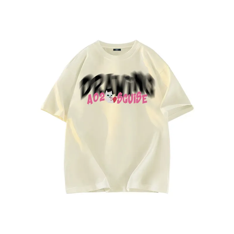 A02 T Shirts Unisex Light Beige Apricot-0