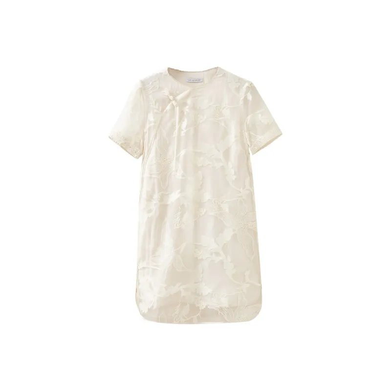 SHUIYUNJIAN Short Sleeved Dress Women's-0