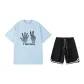 2 Pack (Haze Blue Top+Black Shorts)
